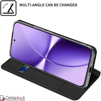 Dux Ducis Skin Pro dirbtinės odos dėklas - juodas (Xiaomi Poco X8 Pro Max)